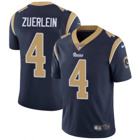 Wholesale Cheap Nike Rams #4 Greg Zuerlein Navy Blue Team Color Men\'s Stitched NFL Vapor Untouchable Limited Jersey