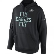 Wholesale Cheap Men's Philadelphia Eagles Nike Black Fly Eagles Fly Pullover Hoodie