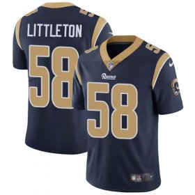 Wholesale Cheap Nike Rams #58 Cory Littleton Navy Blue Team Color Men\'s Stitched NFL Vapor Untouchable Limited Jersey