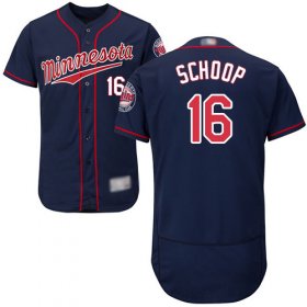 Wholesale Cheap Twins #16 Jonathan Schoop Navy Blue Flexbase Authentic Collection Stitched MLB Jersey