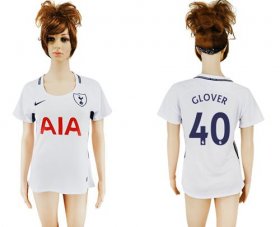 Wholesale Cheap Women\'s Tottenham Hotspur #40 Glover Home Soccer Club Jersey