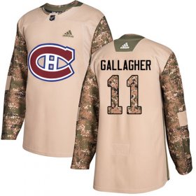 Wholesale Cheap Adidas Canadiens #11 Brendan Gallagher Camo Authentic 2017 Veterans Day Stitched Youth NHL Jersey