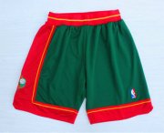 Wholesale Cheap Men's Seattle Supersonics Green 1995-96 Hardwood Classics Swingman Shorts