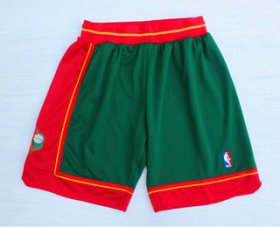 Wholesale Cheap Men\'s Seattle Supersonics Green 1995-96 Hardwood Classics Swingman Shorts