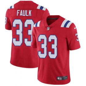 Wholesale Cheap Nike Patriots #33 Kevin Faulk Red Alternate Men\'s Stitched NFL Vapor Untouchable Limited Jersey