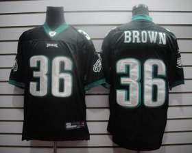 Wholesale Cheap Eagles #36 Ronnie Brown Black Stitched NFL Jersey