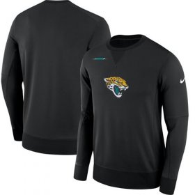Wholesale Cheap Men\'s Jacksonville Jaguars Nike Black Sideline Team Logo Performance Sweatshirt