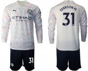Wholesale Cheap 2021 Men Manchester city away long sleeve 31 soccer jerseys