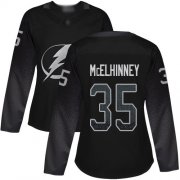 Cheap Adidas Lightning #35 Curtis McElhinney Black Alternate Authentic Women's Stitched NHL Jersey