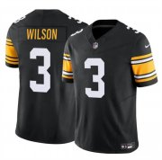 Cheap Men's Pittsburgh Steelers #3 Russell Wilson Black F.U.S.E. Vapor Untouchable Limited Football Stitched Jersey