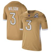 Wholesale Cheap Seattle Seahawks #3 Russell Wilson Nike 2020 NFC Pro Bowl Game Jersey Gold