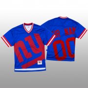 Wholesale Cheap NFL New York Giants Custom Blue Men's Mitchell & Nell Big Face Fashion Limited NFL Jersey