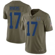 Wholesale Cheap Nike Colts #17 Philip Rivers Olive Men's Stitched NFL Limited 2017 Salute To Service Jersey