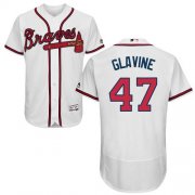 Wholesale Cheap Braves #47 Tom Glavine White Flexbase Authentic Collection Stitched MLB Jersey