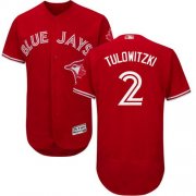 Wholesale Cheap Blue Jays #2 Troy Tulowitzki Red Flexbase Authentic Collection Canada Day Stitched MLB Jersey