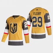 Cheap Vegas Golden Knights #29 Marc-Andre Fleury Men's Adidas 2020-21 Authentic Player Alternate Stitched NHL Jersey Gold
