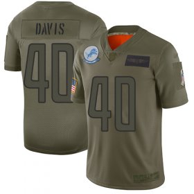 Wholesale Cheap Nike Lions #40 Jarrad Davis Camo Men\'s Stitched NFL Limited 2019 Salute To Service Jersey