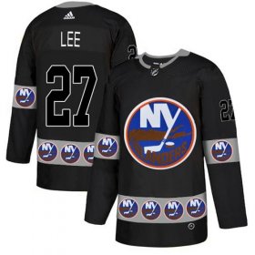 Wholesale Cheap Adidas Islanders #27 Anders Lee Black Authentic Team Logo Fashion Stitched NHL Jersey