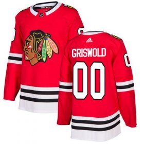 Wholesale Cheap Adidas Blackhawks #00 Clark Griswold Red Home Authentic Stitched NHL Jersey