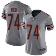 Wholesale Cheap Nike Bears #74 Germain Ifedi Silver Women's Stitched NFL Limited Inverted Legend Jersey