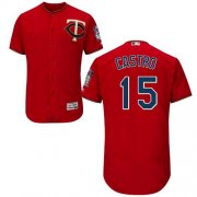 Wholesale Cheap Twins #15 Jason Castro Red Flexbase Authentic Collection Stitched MLB Jersey