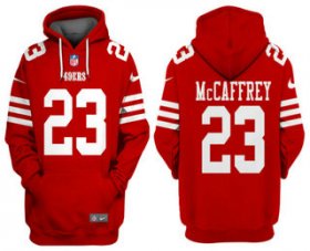 Wholesale Cheap Men\'s San Francisco 49ers #23 Christian McCaffrey Red Alternate Pullover Hoodie