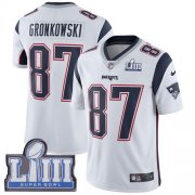 Wholesale Cheap Nike Patriots #87 Rob Gronkowski White Super Bowl LIII Bound Youth Stitched NFL Vapor Untouchable Limited Jersey