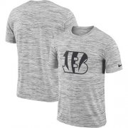 Wholesale Cheap Men's Cincinnati Bengals Nike Heathered Black Sideline Legend Velocity Travel Performance T-Shirt