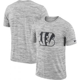 Wholesale Cheap Men\'s Cincinnati Bengals Nike Heathered Black Sideline Legend Velocity Travel Performance T-Shirt