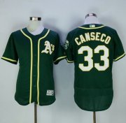Wholesale Cheap Athletics #33 Jose Canseco Green Flexbase Authentic Collection Stitched MLB Jersey