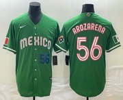 Cheap Men's Mexico Baseball #56 Randy Arozarena Number 2023 Green World Classic Stitched Jersey