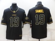Wholesale Cheap Men's San Francisco 49ers #19 Deebo Samuel Black Golden Edition Stitched NFL Nike Limited Jersey