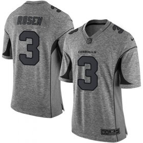 Wholesale Cheap Nike Cardinals #3 Josh Rosen Gray Men\'s Stitched NFL Limited Gridiron Gray Jersey