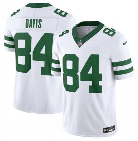 Wholesale Cheap Men\'s New York Jets #84 Corey Davis White 2023 F.U.S.E. Vapor Limited Throwback Stitched Football Jersey