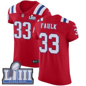 Wholesale Cheap Nike Patriots #33 Kevin Faulk Red Alternate Super Bowl LIII Bound Men\'s Stitched NFL Vapor Untouchable Elite Jersey