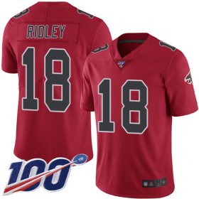 Wholesale Cheap Nike Falcons #18 Calvin Ridley Red Men\'s Stitched NFL Limited Rush 100th Season Jersey