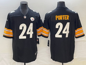 Wholesale Cheap Men\'s Pittsburgh Steelers #24 Joey Porter Jr. Black 2023 Draft Vapor Untouchable Limited Stitched Jersey