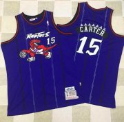 Wholesale Cheap Mitchell And Ness Toronto Raptors #15 Vince Carter Purple Throwback Stitched NBA Jersey