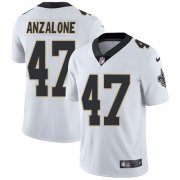 Wholesale Cheap Nike Saints #47 Alex Anzalone White Men's Stitched NFL Vapor Untouchable Limited Jersey