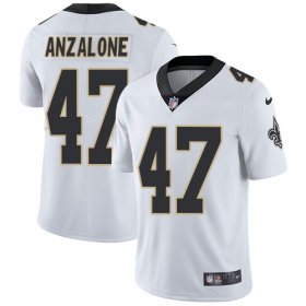 Wholesale Cheap Nike Saints #47 Alex Anzalone White Men\'s Stitched NFL Vapor Untouchable Limited Jersey