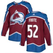 Wholesale Cheap Adidas Avalanche #52 Adam Foote Burgundy Home Authentic Stitched NHL Jersey