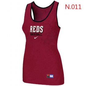Wholesale Cheap Women\'s Nike Cincinnati Reds Tri-Blend Racerback Stretch Tank Top Red