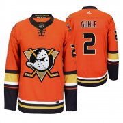 Wholesale Cheap Anaheim Ducks #2 Brendan Guhle Men's 2019-20 Third Orange Alternate Stitched NHL Jersey