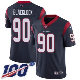 Wholesale Cheap Nike Texans #90 Ross Blacklock Navy Blue Team Color Men\'s Stitched NFL 100th Season Vapor Untouchable Limited Jersey