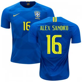 Wholesale Cheap Brazil #16 Alex Sandro Away Kid Soccer Country Jersey