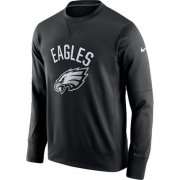 Wholesale Cheap Men's Philadelphia Eagles Nike Black Sideline Circuit Performance Sweatshirt