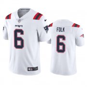Wholesale Cheap Men's New England Patriots #6 Nick Folk White Vapor Untouchable Limited Stitched Jersey