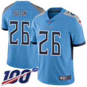 Wholesale Cheap Nike Titans #26 Kristian Fulton Light Blue Alternate Men\'s Stitched NFL 100th Season Vapor Untouchable Limited Jersey