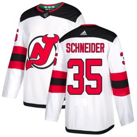 Wholesale Cheap Adidas Devils #35 Cory Schneider White Road Authentic Stitched Youth NHL Jersey