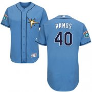 Wholesale Cheap Rays #40 Wilson Ramos Light Blue Flexbase Authentic Collection Stitched MLB Jersey